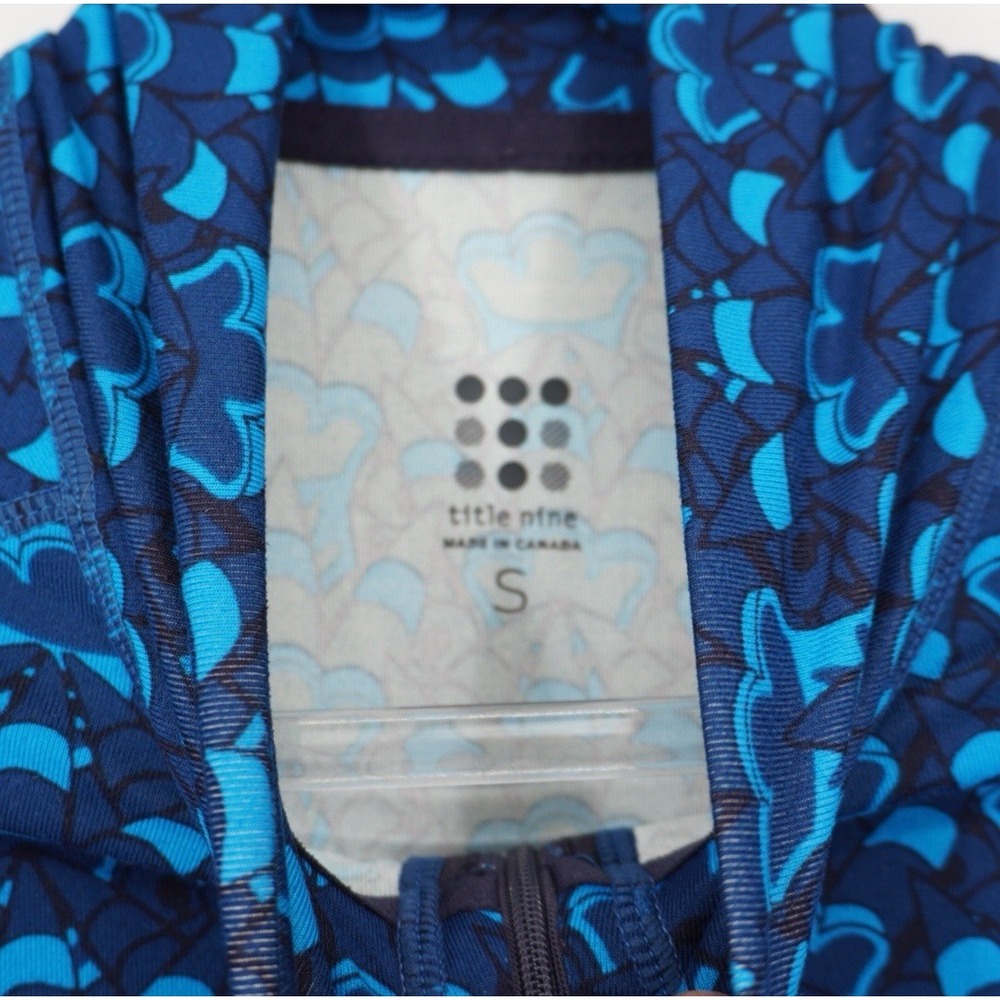 Title Nine Dream Getaway Long Sleeve Dress Venetian Blue Print Small Activewear - Picture 5 of 11